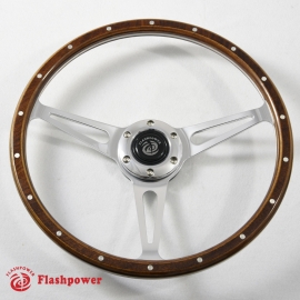 15'' Laminated Wood Steering Wheel with horn button