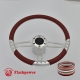 Trinity VI 14" Satin Billet Steering Wheel Kit Full Wrap with Horn Button and Adapter