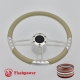 Trinity VI 14" Satin Billet Steering Wheel Kit Full Wrap with Horn Button and Adapter