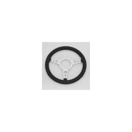 15" Classic Leather Steering Wheel 9 bolt - Rim color - Black