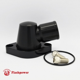 Billet Swivel Thermostat Housing Water Neck Chevy 95° 1.5'' Black