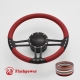 Trinity 14" Black Billet Steering Wheel Kit Full Wrap with Horn Button and Adapter