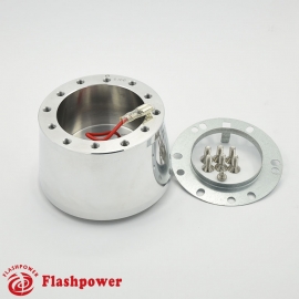 6166A  Flashpower 6 Bolt Steering Wheel Adapter For Ford Probe Festiva Mercury Mazda Kia Hyundai Polished