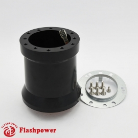Flashpower steering wheel adapter 6 bolt Billet Black for VW