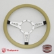 Sport 14" Satin Billet Steering Wheel with Full Wrap