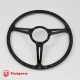 15'' Laminated Black Forest Wood Steering Wheel Black with billet Horn Button