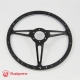 14'' Laminated Black Forest Wood Black Steering Wheel with Horn Button