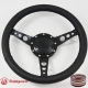 15" Classic Wrapped Steering Wheel 9 bolt with Horn Button Black