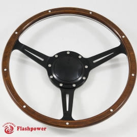 Frogeye Sprite 15 Inch Flat Woodrim Steering Wheel Inc Boss 