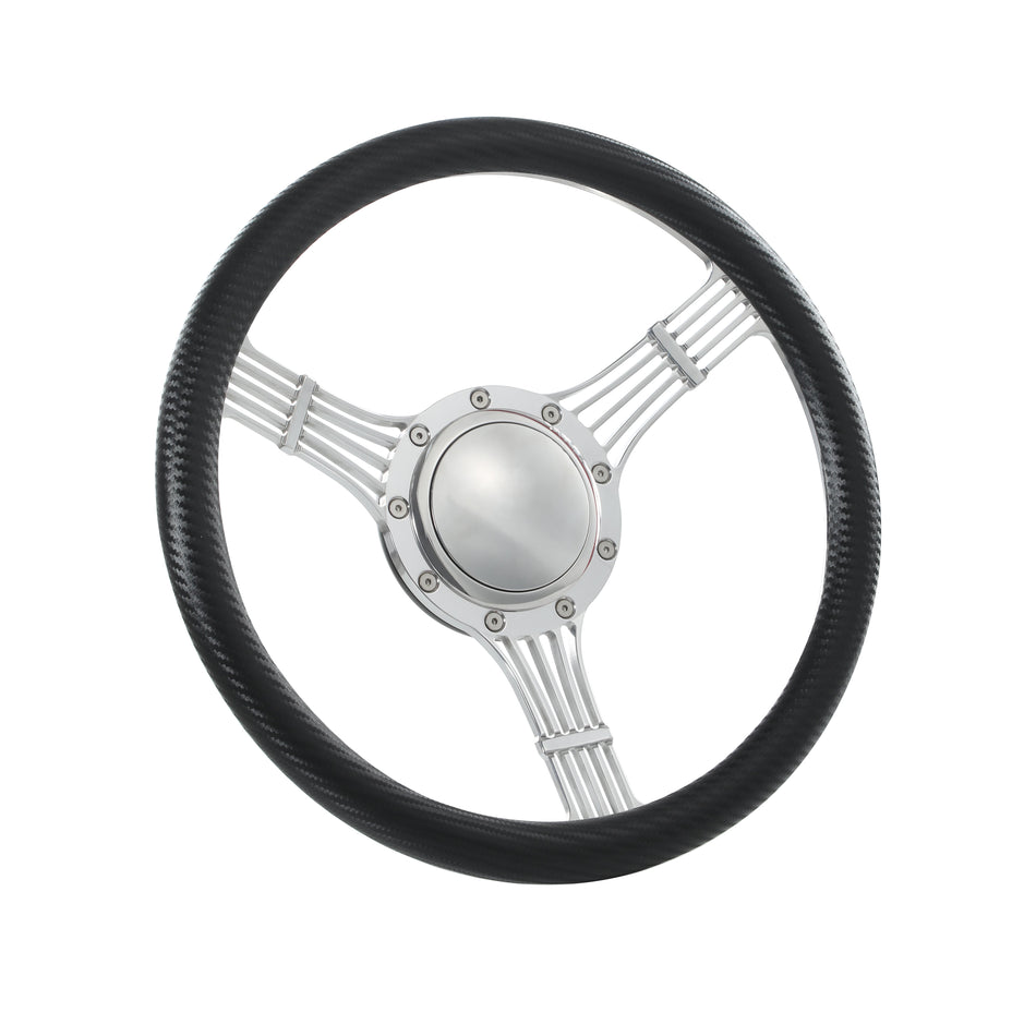 14'' Billet Steering Wheels Half Wrap Banjo Wrangler YJ Cherokee Jeep w/ Horn