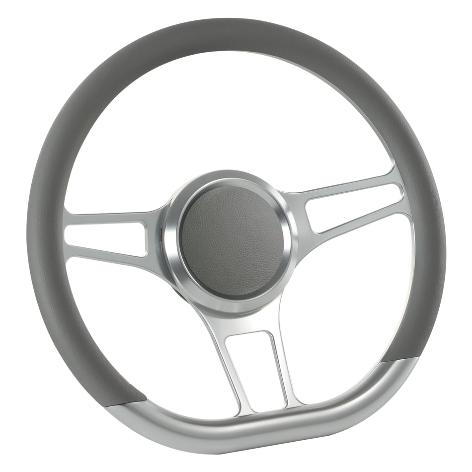 14'' D Type Billet Sector Steering Wheel Half Wrap Muscle Car Mustang W/H