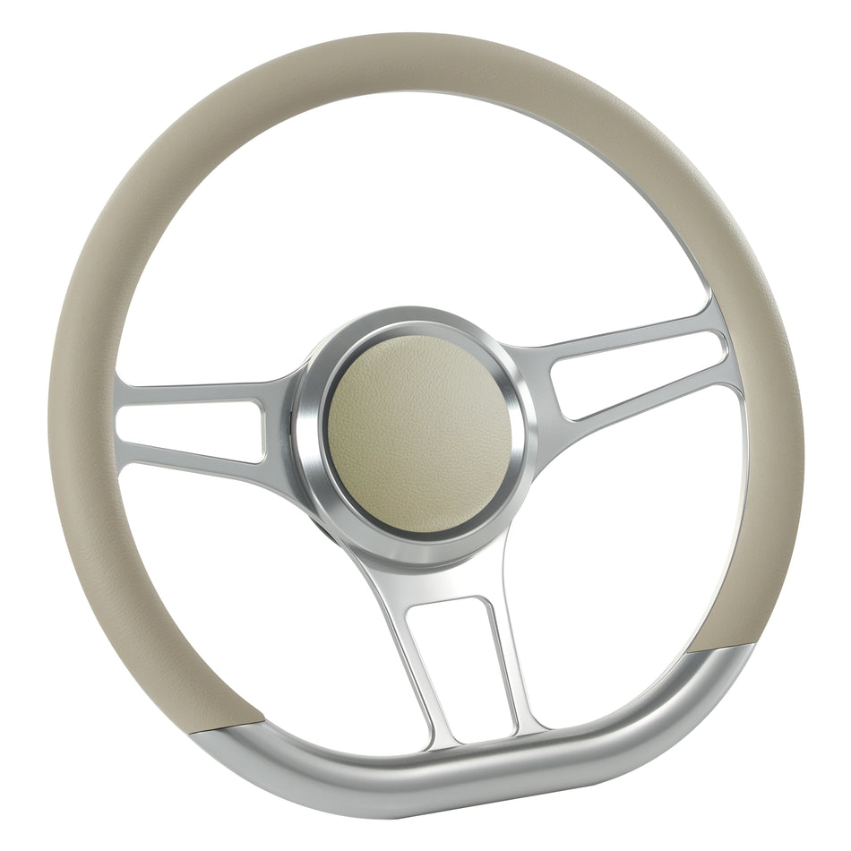 14'' D Type Billet Sector Steering Wheel Half Wrap Muscle Car Mustang W/H