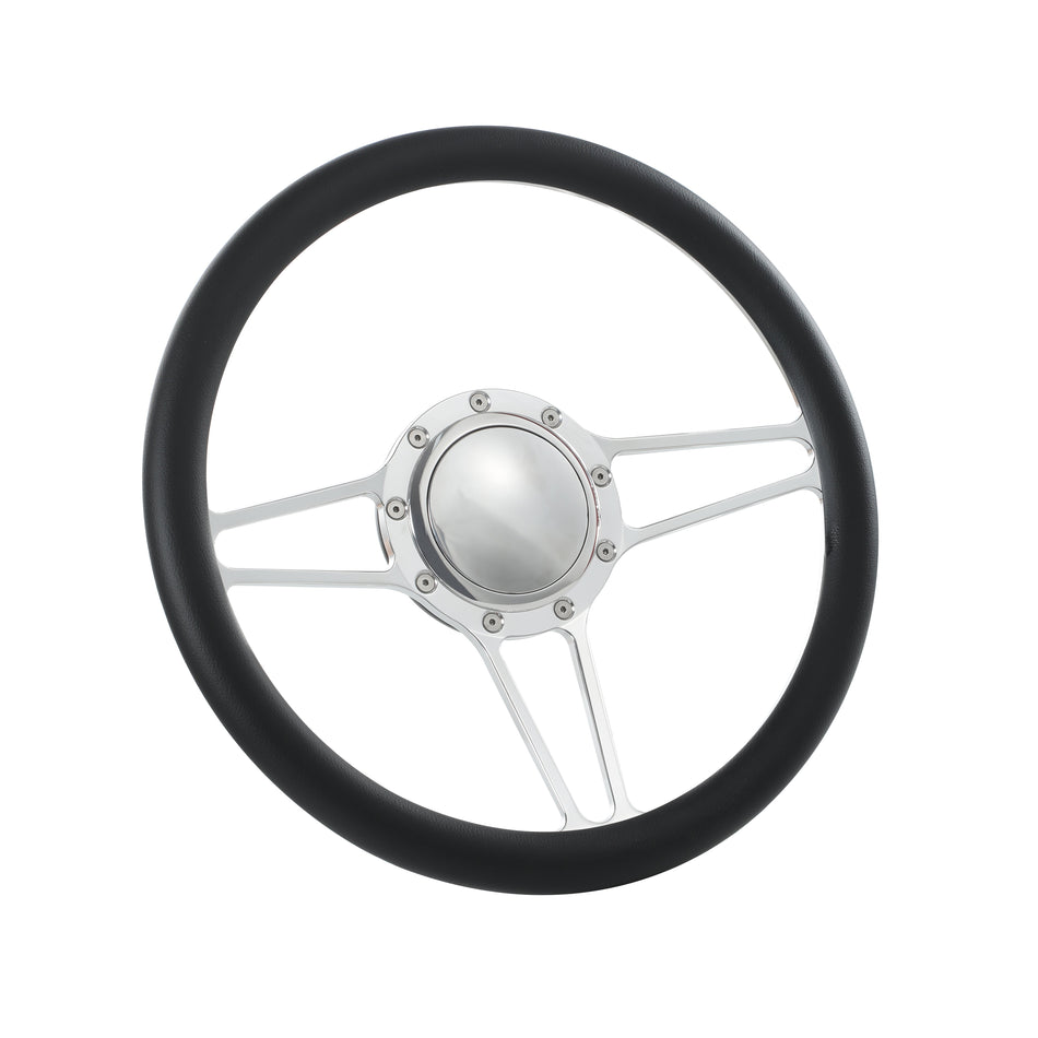 14'' Billet Steering Wheels Half Wrap Wrangler GMC Cherokee Jeep w/ Horn