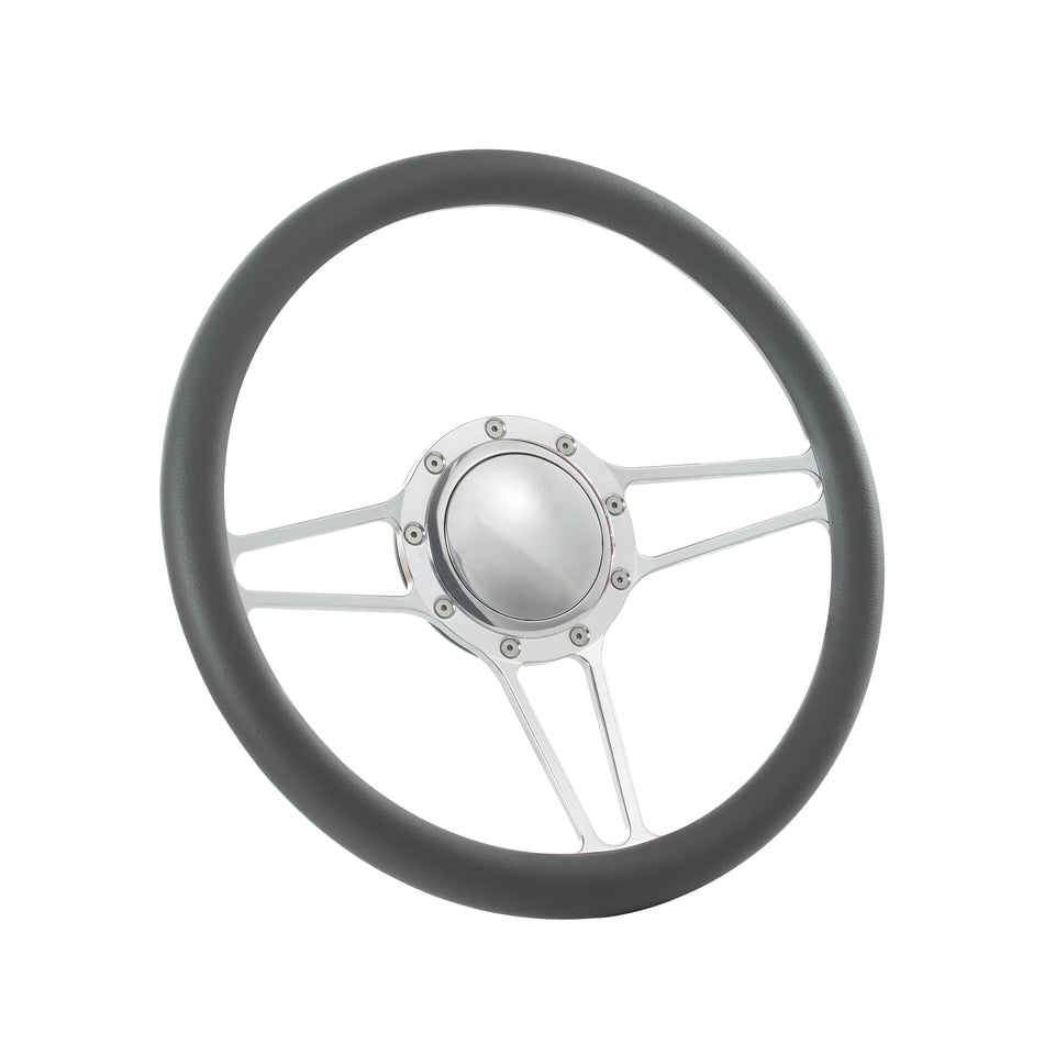 14'' Billet Steering Wheels Half Wrap Wrangler GMC Cherokee Jeep w/ Horn