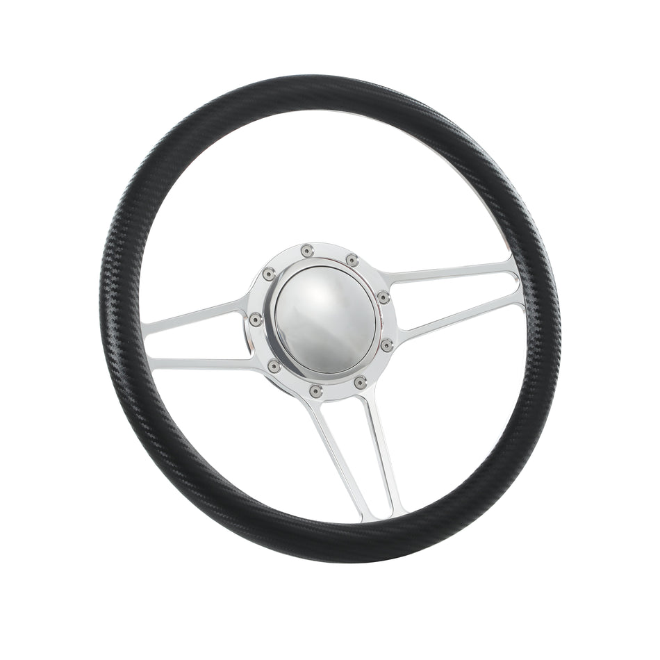 14'' Billet Steering Wheels Half Wrap Wrangler GMC Cherokee Jeep w/ Horn