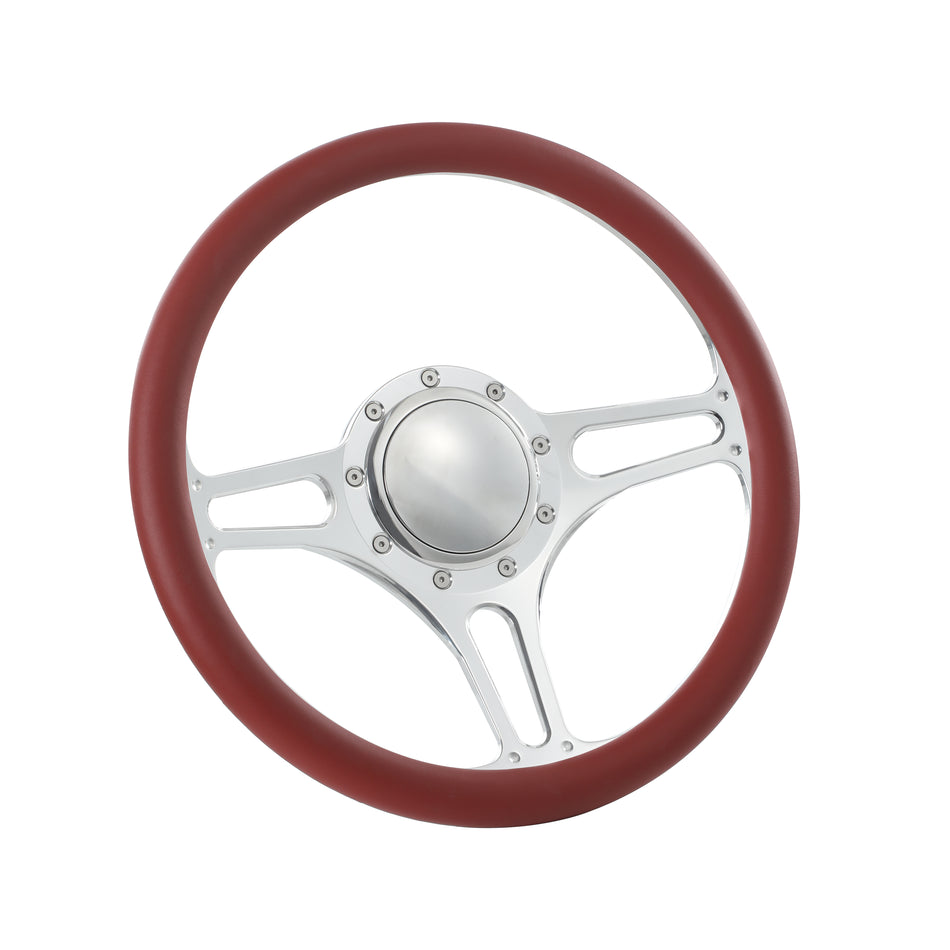 14" Billet Steering Wheels Half Wrap Ford Fairlane Galaxie LTD Ranch w/ Horn