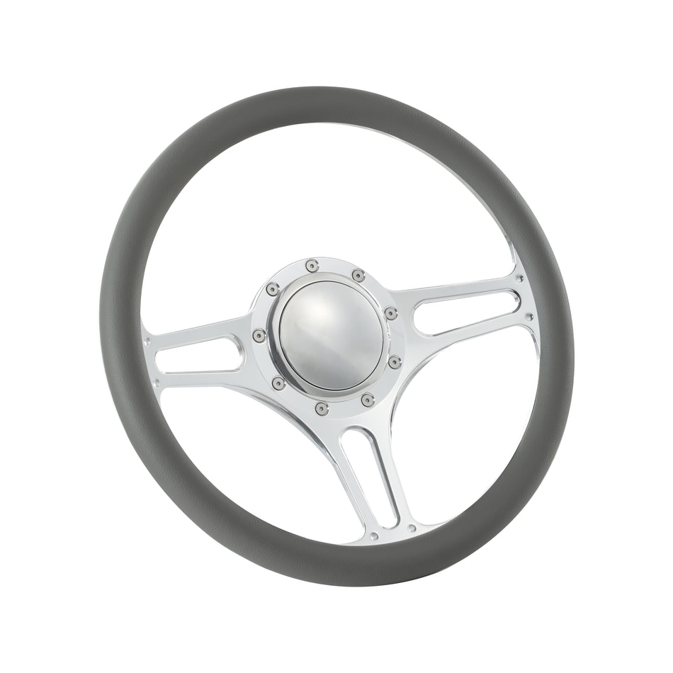 14" Billet Steering Wheels Half Wrap Ford Fairlane Galaxie LTD Ranch w/ Horn