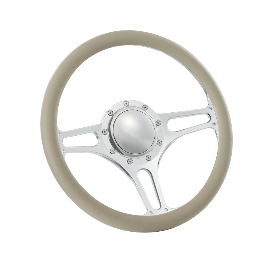 14" Billet Steering Wheels Half Wrap Ford Fairlane Galaxie LTD Ranch w/ Horn