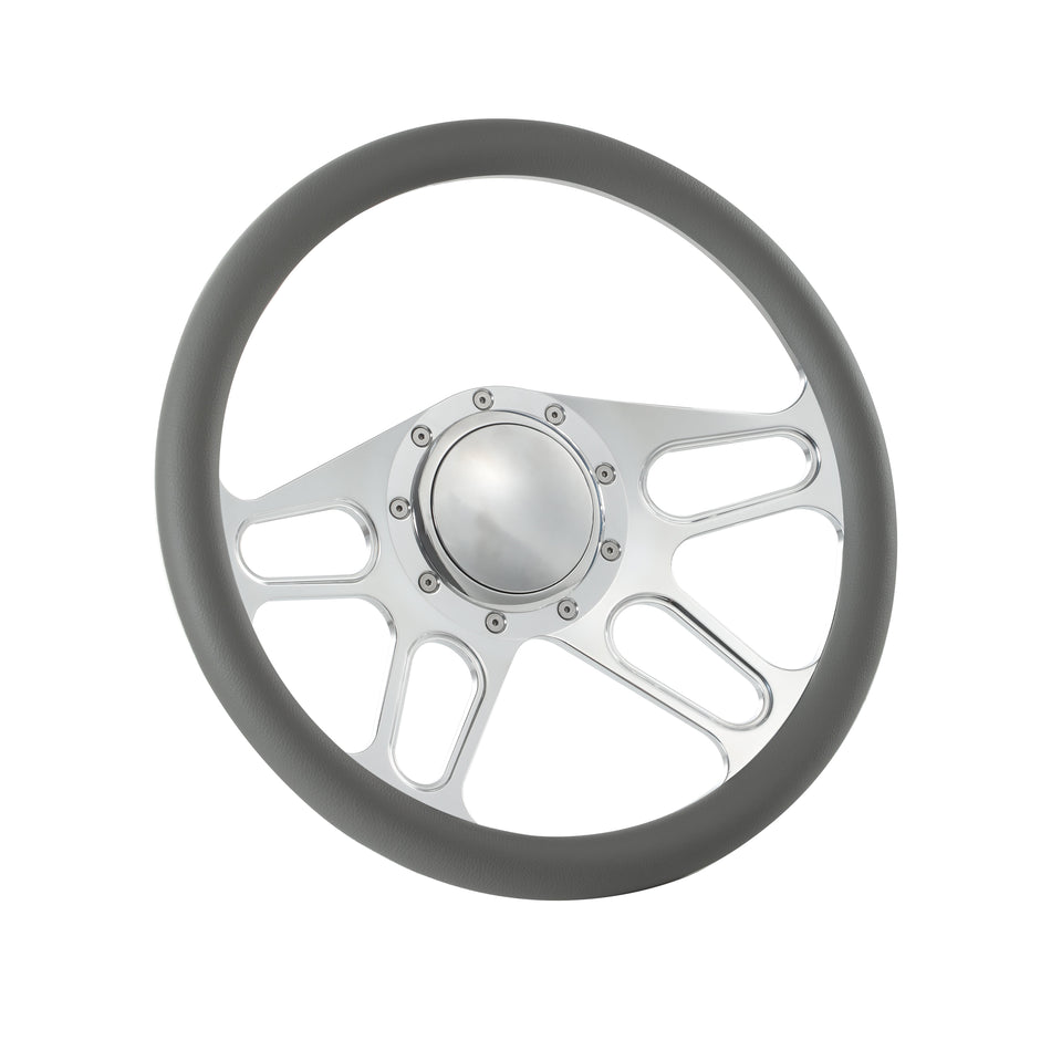 14'' Billet Steering Wheels Half Wrap Bronco F150 Mercury Capri Lincoln w/ Horn