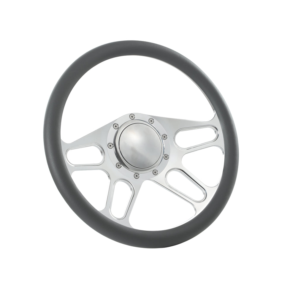 14'' Billet Steering Wheels Half Wrap Bronco F150 Mercury Capri Lincoln w/ Horn