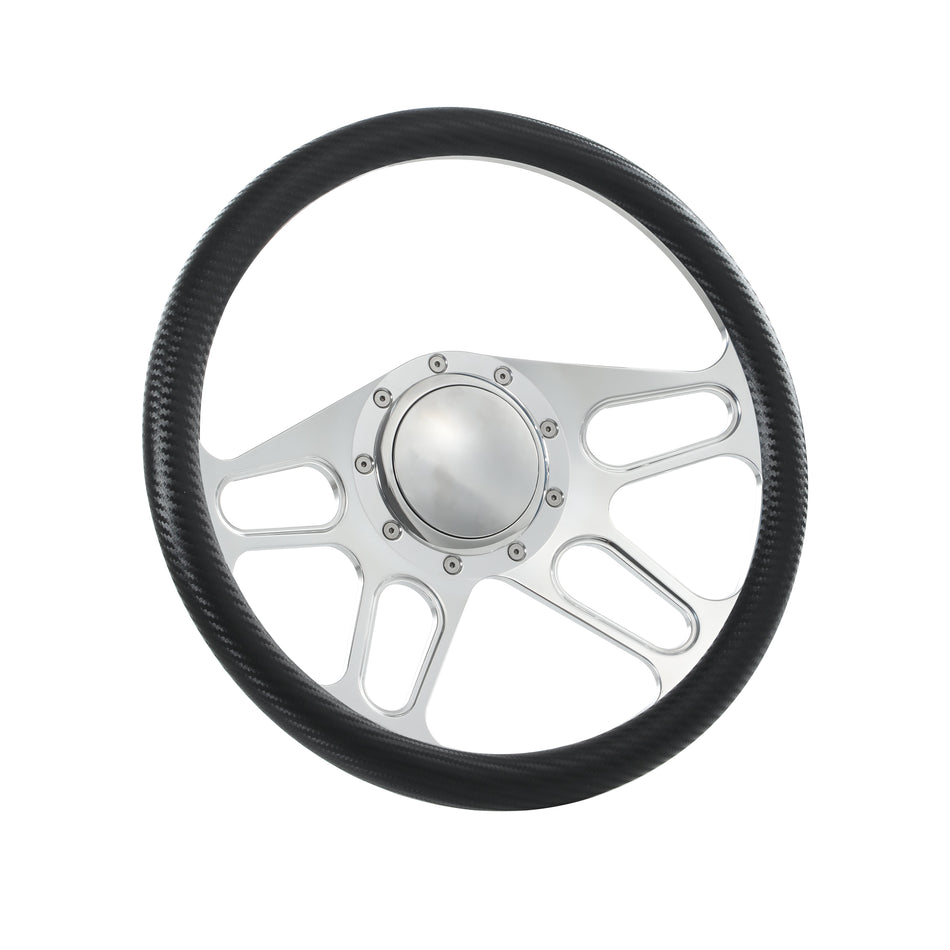 14'' Billet Steering Wheels Half Wrap Bronco F150 Mercury Capri Lincoln w/ Horn