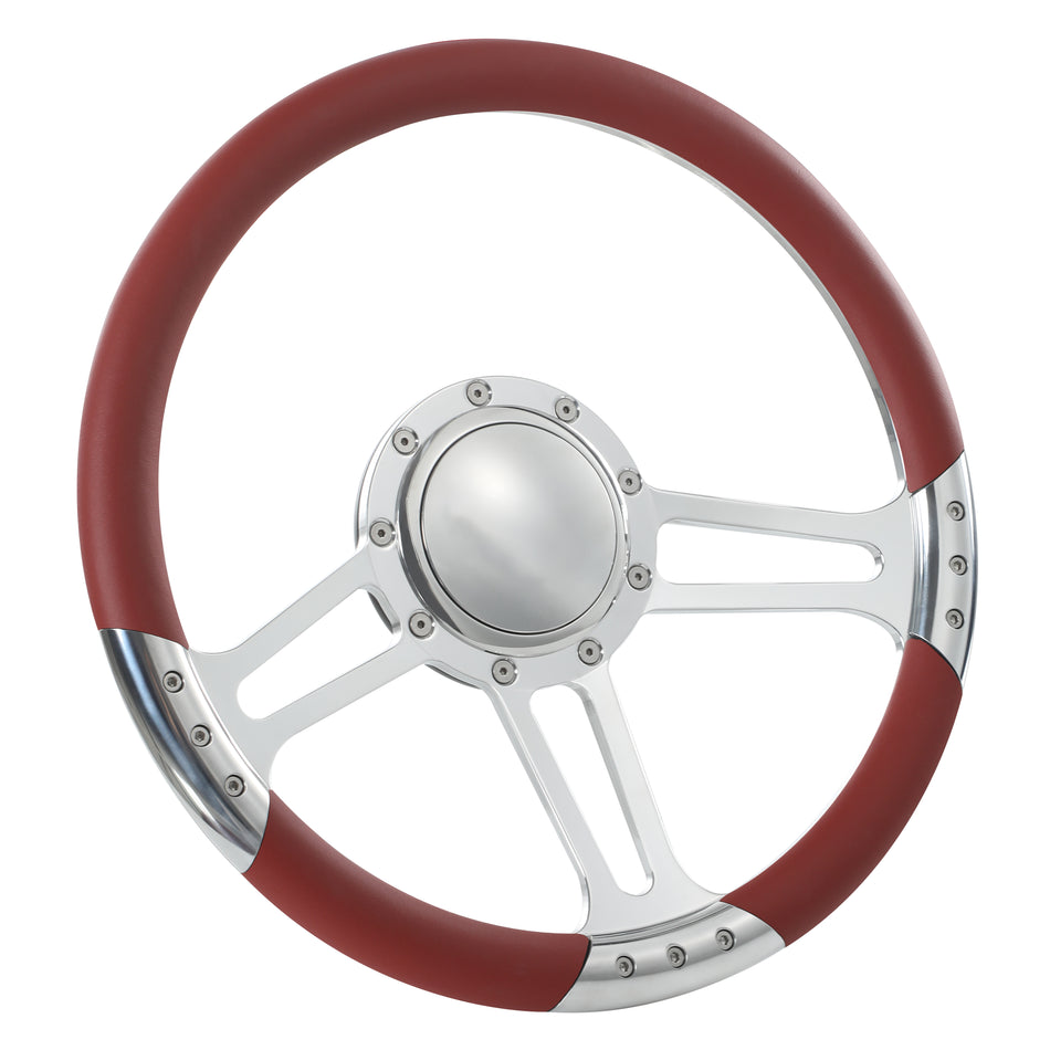 14'' Billet 9 Bolt Trinity Steering Wheels Half Wrap GMC Trucks Blazer El Camino Jimmy