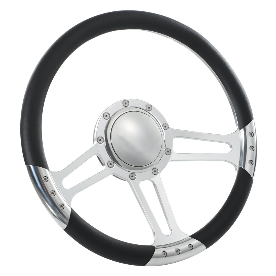 14'' Billet 9 Bolt Trinity Steering Wheels Half Wrap GMC Trucks Blazer El Camino Jimmy