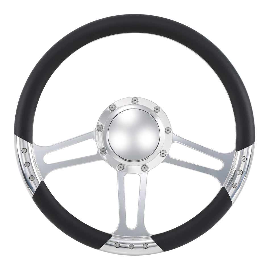 14'' Billet 9 Bolt Trinity Steering Wheels Half Wrap GMC Trucks Blazer El Camino Jimmy