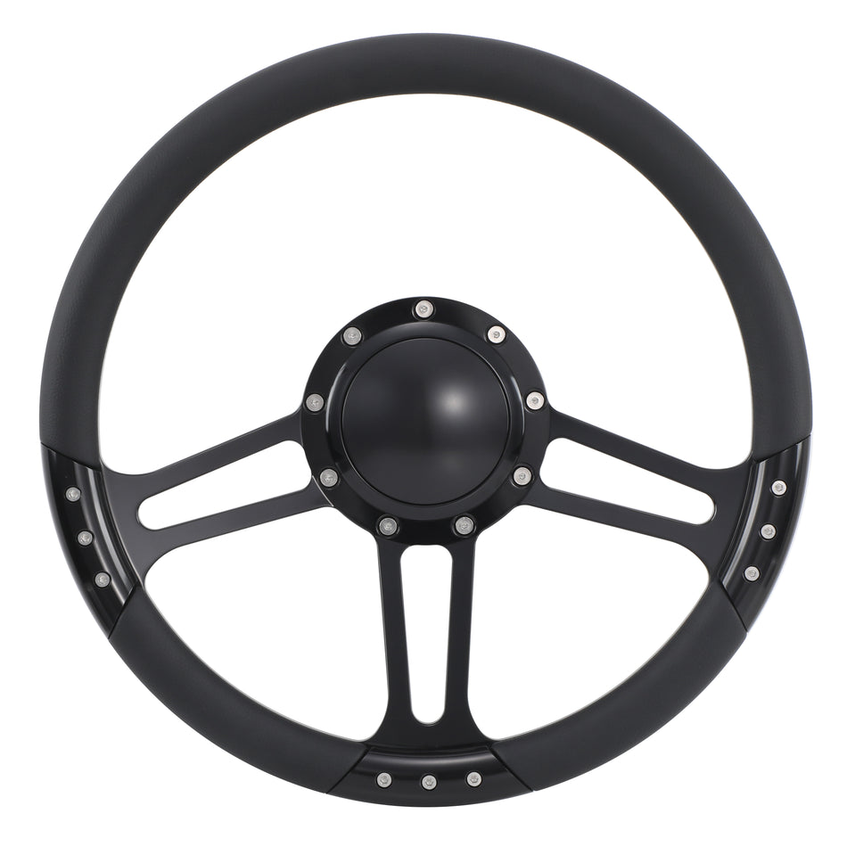 14'' Billet 9 Bolt Trinity Steering Wheels Half Wrap GMC Trucks Blazer El Camino Jimmy w Horn