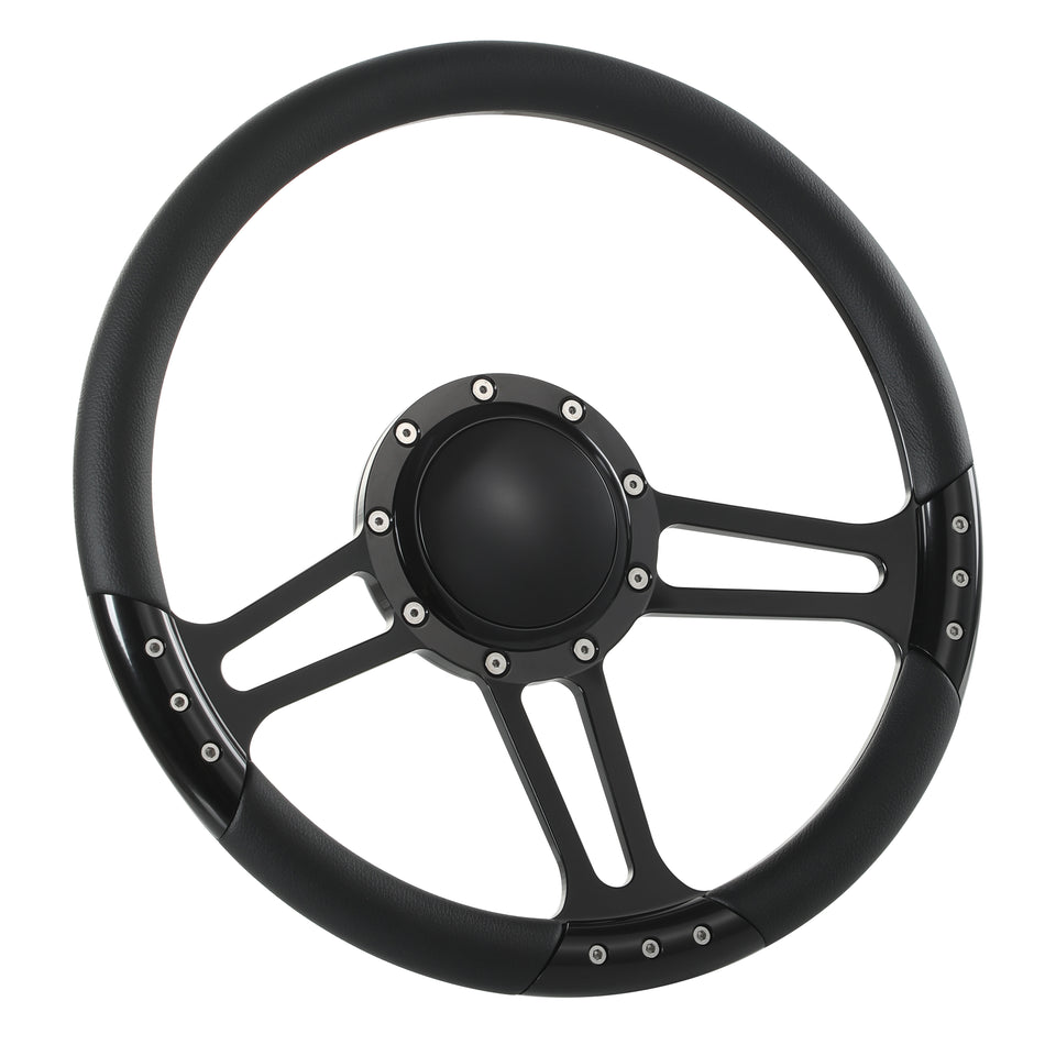 14'' Billet 9 Bolt Trinity Steering Wheels Half Wrap GMC Trucks Blazer El Camino Jimmy w Horn