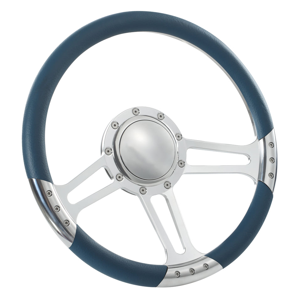 14'' Billet 9 Bolt Trinity Steering Wheels Half Wrap GMC Trucks Blazer El Camino Jimmy