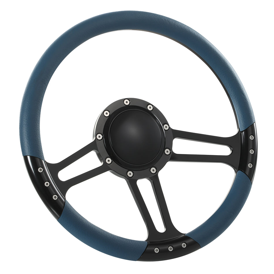 14'' Billet 9 Bolt Trinity Steering Wheels Half Wrap GMC Trucks Blazer El Camino Jimmy w Horn