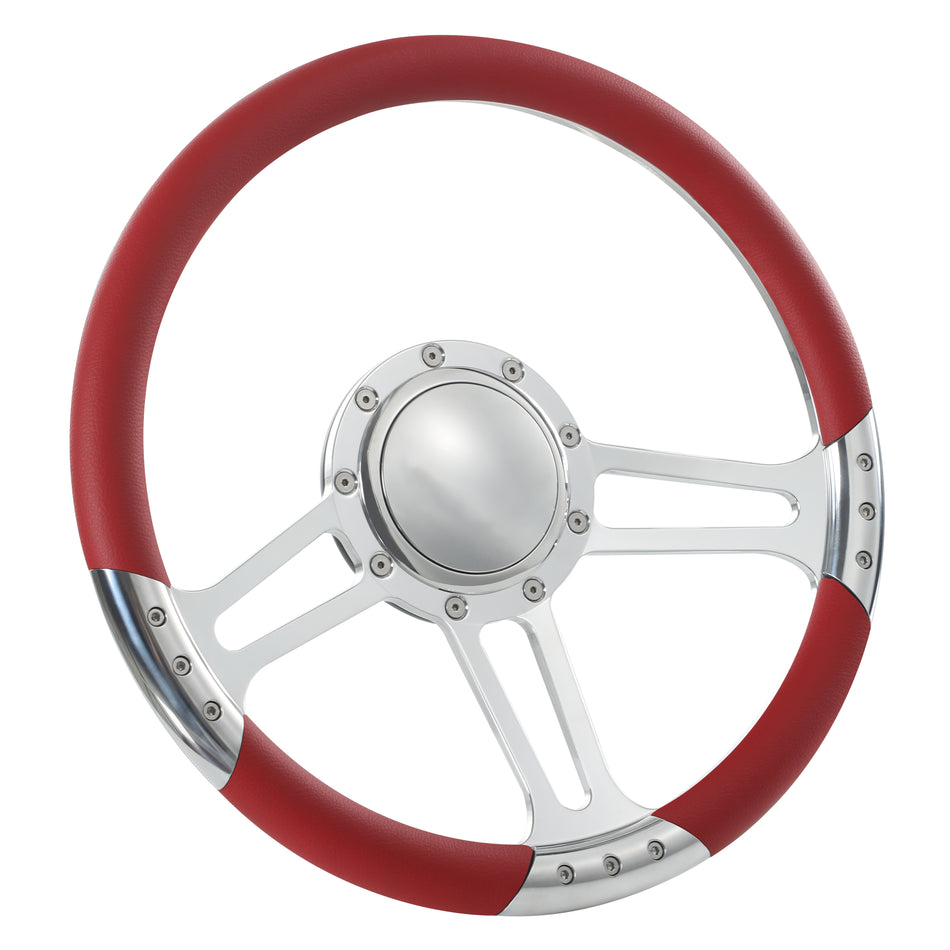 14'' Billet 9 Bolt Trinity Steering Wheels Half Wrap GMC Trucks Blazer El Camino Jimmy