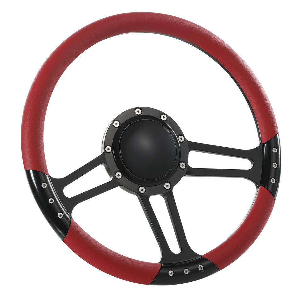14'' Billet 9 Bolt Trinity Steering Wheels Half Wrap GMC Trucks Blazer El Camino Jimmy w Horn