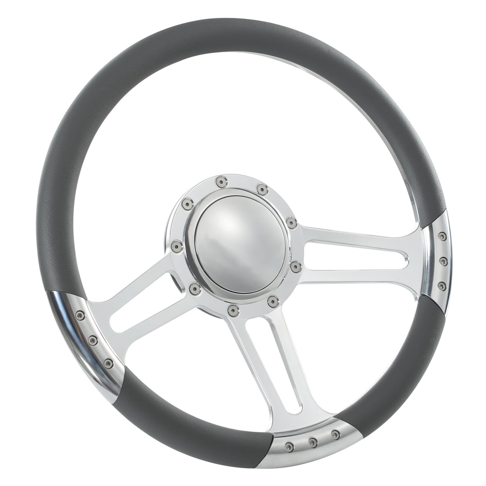 14'' Billet 9 Bolt Trinity Steering Wheels Half Wrap GMC Trucks Blazer El Camino Jimmy