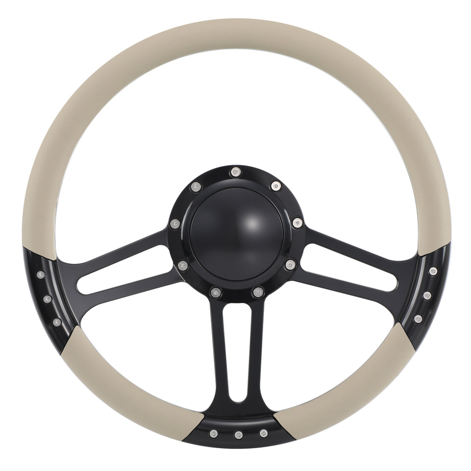 14'' Billet 9 Bolt Trinity Steering Wheels Half Wrap GMC Trucks Blazer El Camino Jimmy w Horn