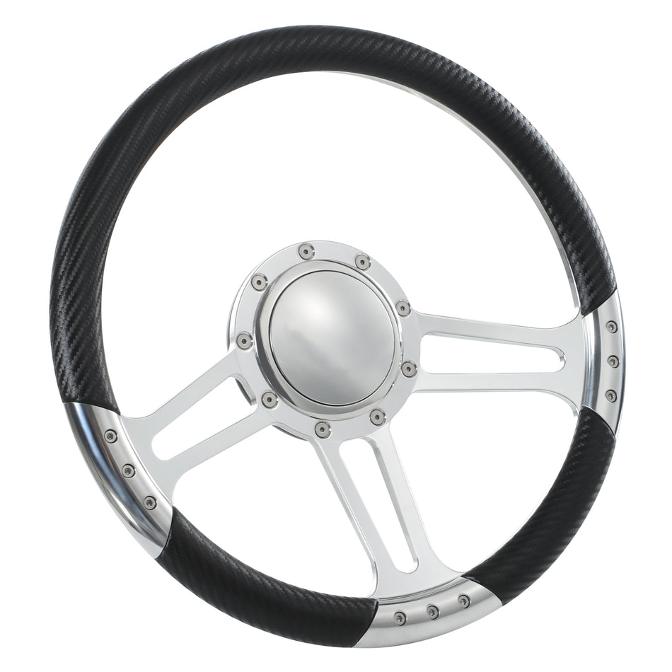 14'' Billet 9 Bolt Trinity Steering Wheels Half Wrap GMC Trucks Blazer El Camino Jimmy