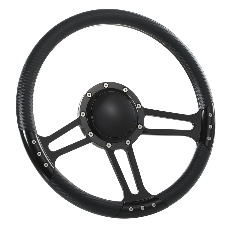 14'' Billet 9 Bolt Trinity Steering Wheels Half Wrap GMC Trucks Blazer El Camino Jimmy w Horn