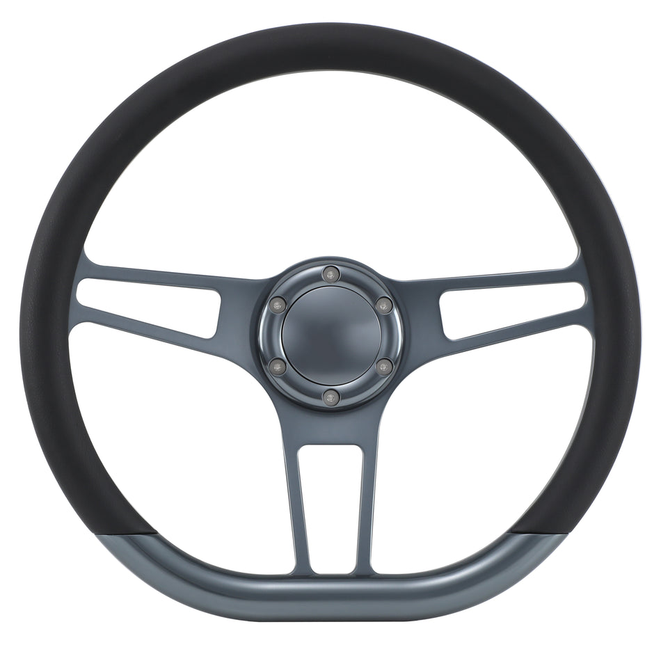 14'' Gun Metal Billet Sector VI Steering Wheel Caprice S10 Chevy Blazer W/Horn