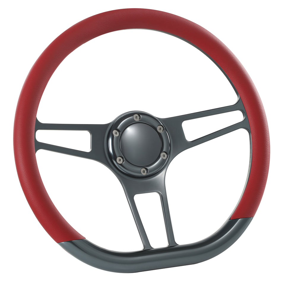 14'' Gun Metal Billet Sector VI Steering Wheel Caprice S10 Chevy Blazer W/Horn