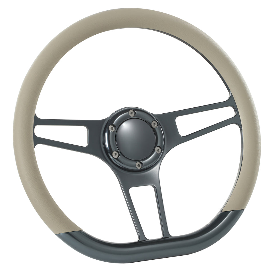 14'' Gun Metal Billet Sector VI Steering Wheel Caprice S10 Chevy Blazer W/Horn