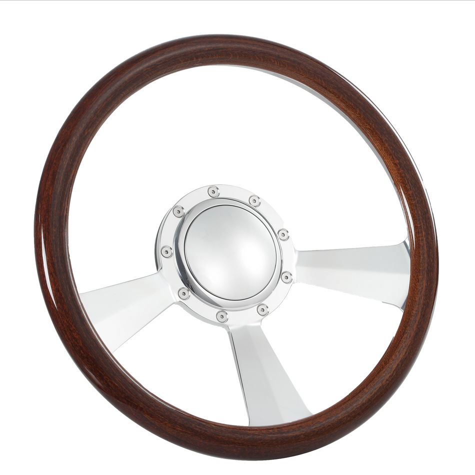 15.5'' Billet Steering Wheel Half Wrap GMC Chevy Ford Mopar