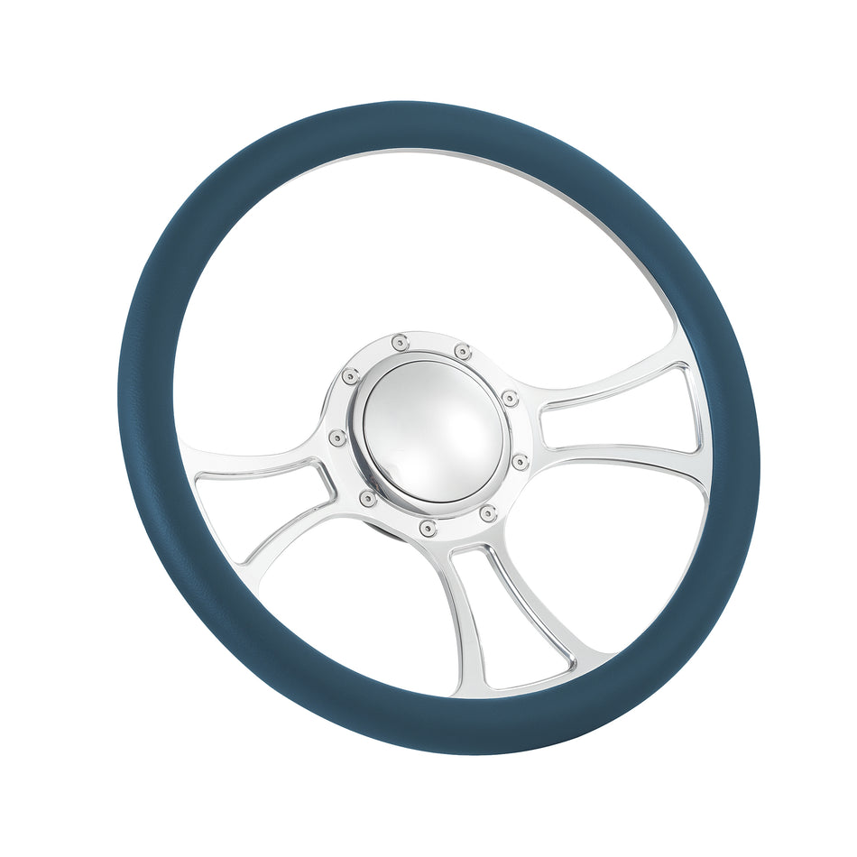 14'' Billet 9 Bolt Viral Steering Wheels Half Wrap Restoration Suburban El Camino