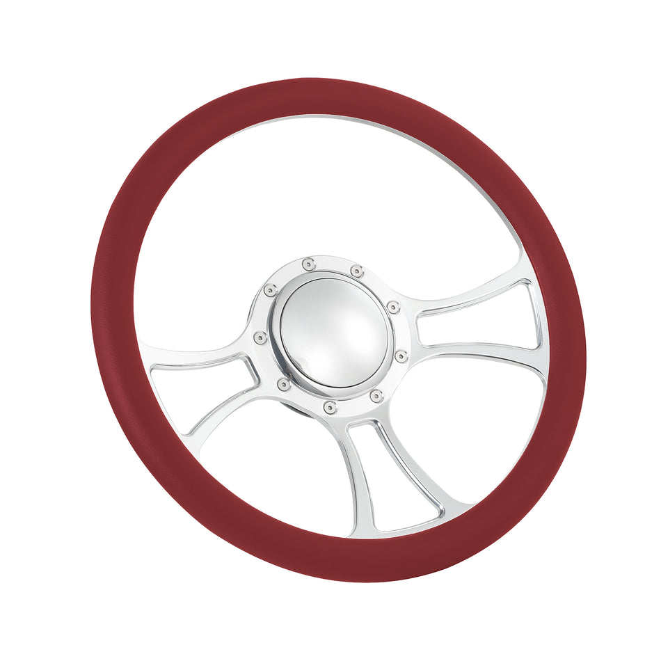 14'' Billet 9 Bolt Viral Steering Wheels Half Wrap Restoration Suburban El Camino