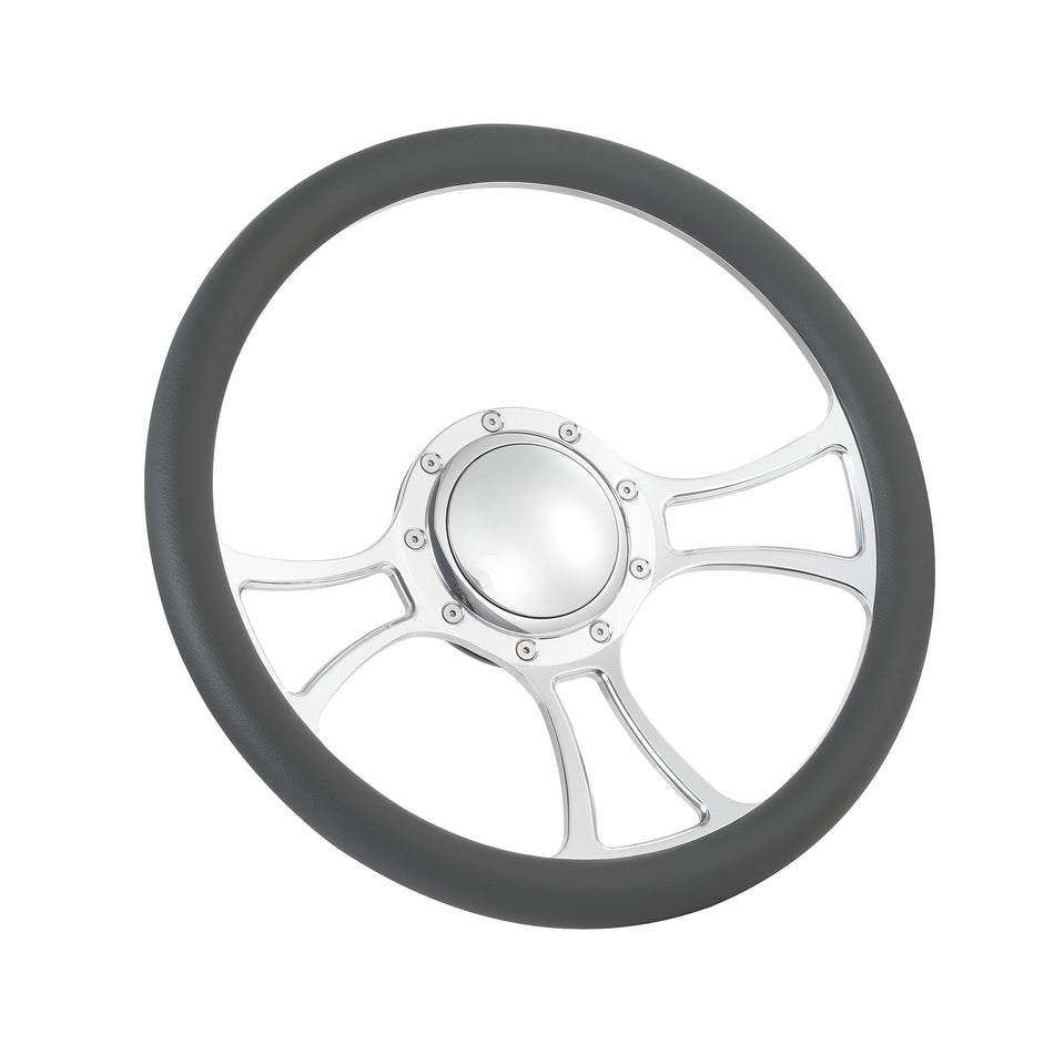 14'' Billet 9 Bolt Viral Steering Wheels Half Wrap Restoration Suburban El Camino