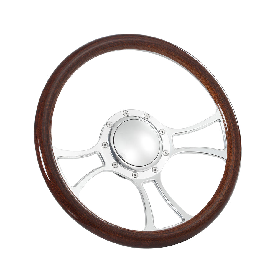 14'' Billet 9 Bolt Viral Steering Wheels Half Wrap Restoration Suburban El Camino