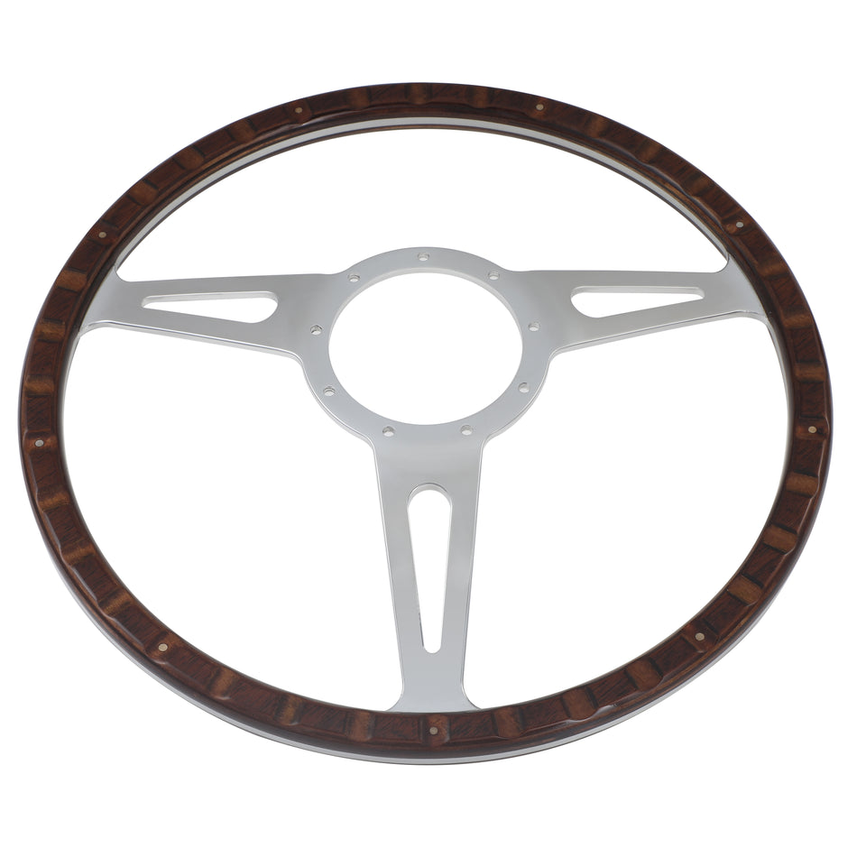 15'' Classic Laminated Wood Steering Wheel Ford Mustang Shelby AC Cobra Vintage
