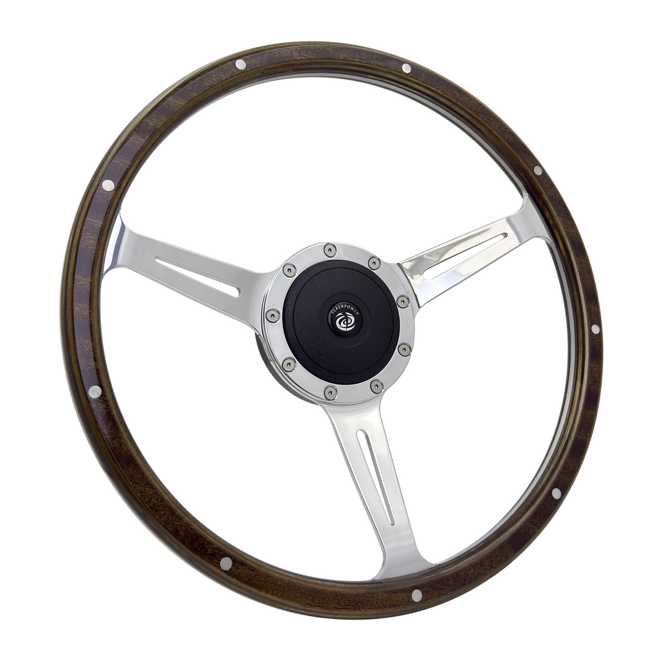15'' Classic Wood Grain Steering Wheel Restoration VW Transporter Karmann W/ Horn