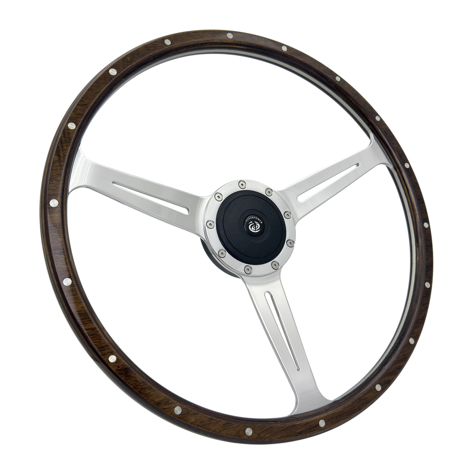 17'' Classic Wood Grain Steering Wheel Restoration VW Ford Mustang