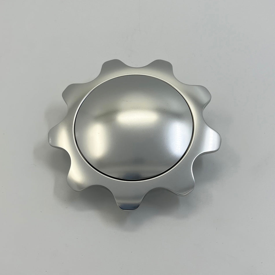 Flashpower Billet Gear Horn Button for 9-Bolt Steering Wheels Plain Satin